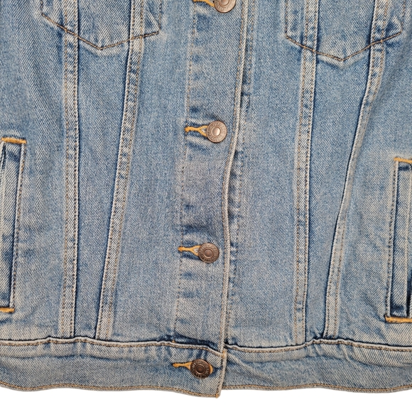 Levi's Women's Jacket Blue Denim Jean Button Up Outdoors Coat ,size Medi… - Picture 4 of 9